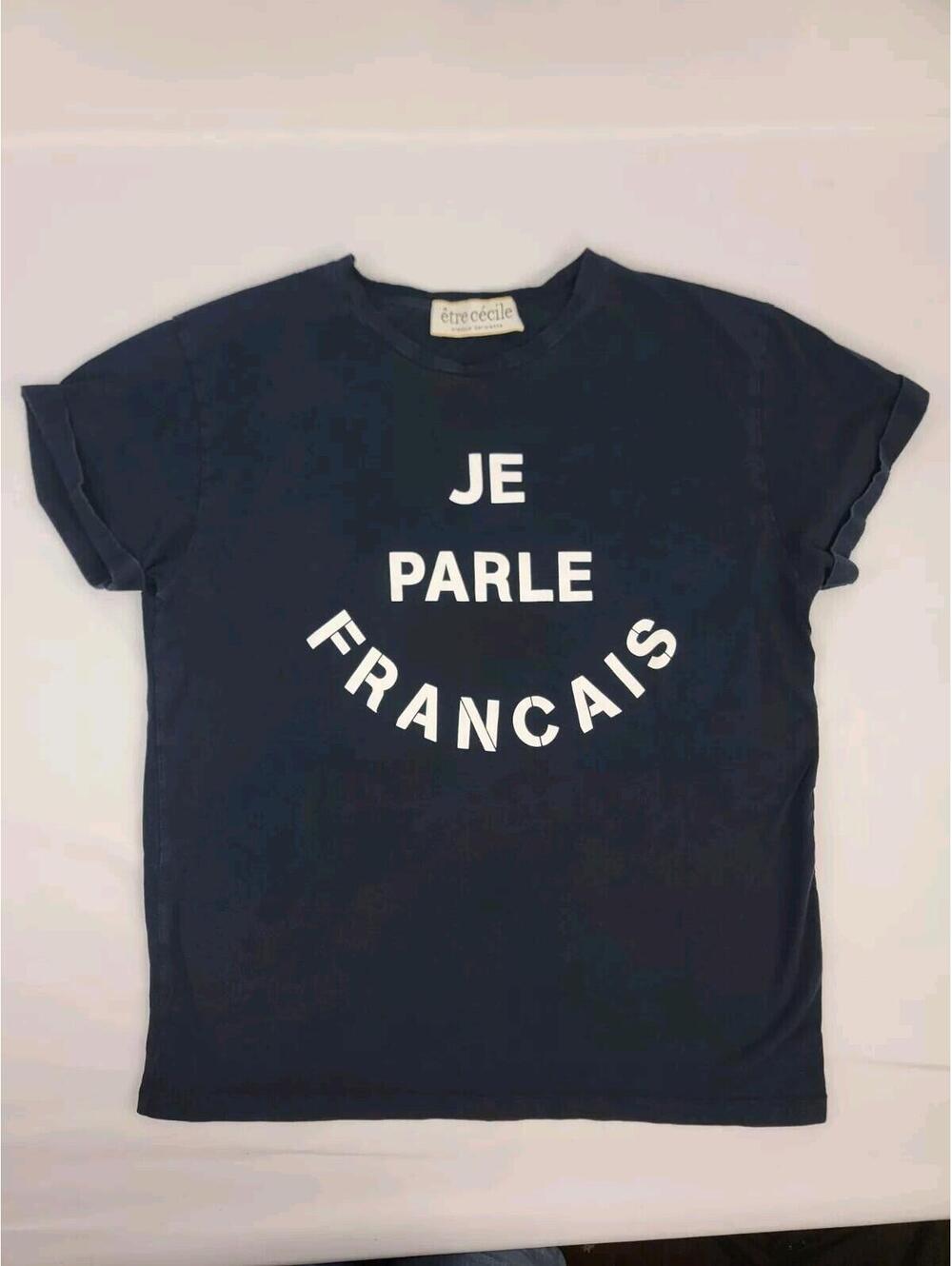 ETRE CECILE Paris Women's Tee Shirt Medium - Je Parle Francais